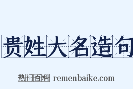 贵姓大名造句是什么意思的图片